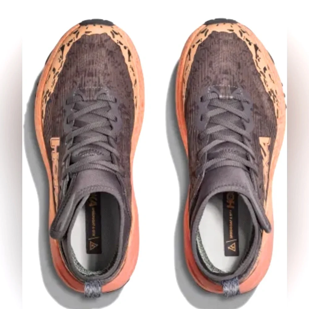 Hoka Brown and Orange Athletic Shoes - Picture 5 of 10